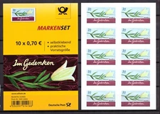AM0527) Germany 2017 Mi. 3312 Self-Adhesive Booklet FB 68 MNH, Full Sheet