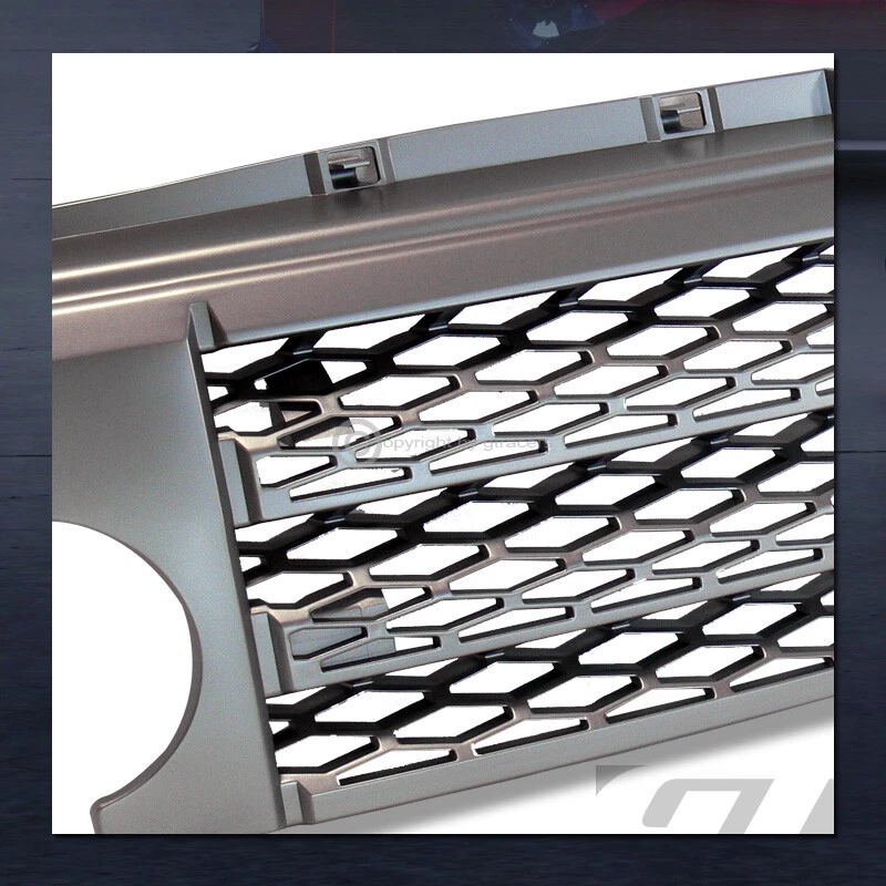 Parachoques delantero de malla deportiva gris para Land Rover Lr3 Discovery 3 2005-2009 Foto 3 de 4