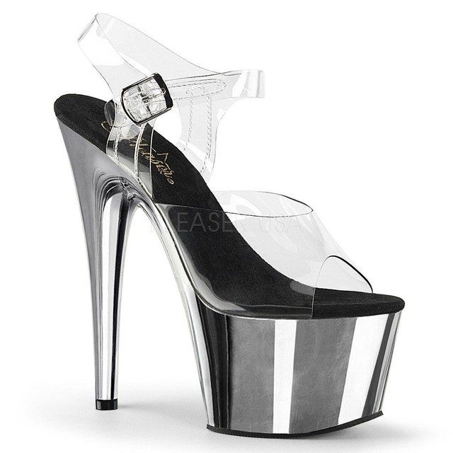 clear strap heels uk
