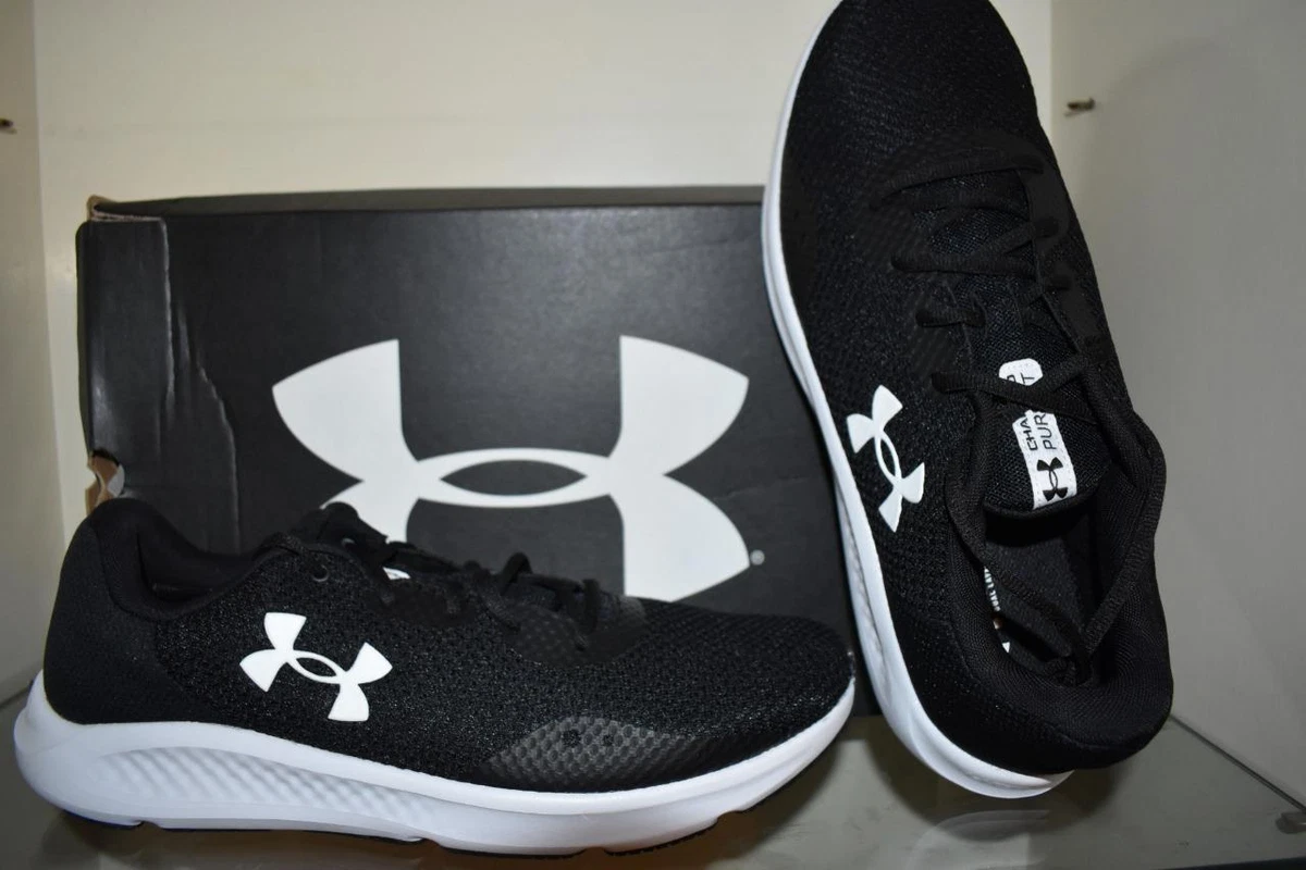 Under Armour Men's Pursuit 3 Running Shoes 3024878 001 Size 14 Black/White  NIB