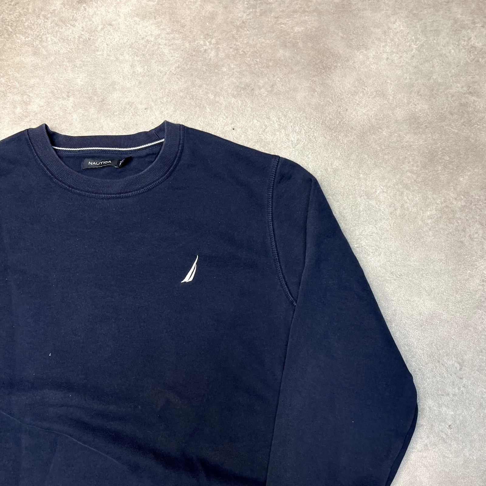 Nautica Sweatshirt Mens Vintage Sailing Pull Over Jumper Navy, XL image 2