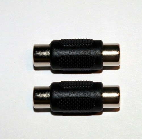 RCA Phono Cable Joiner Adaptor Female to Female Socket Pack of 2 - Picture 2 of 3