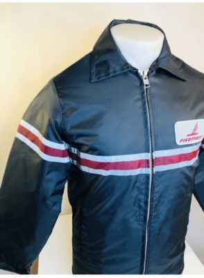 Veste Vintage Piedmont Airlines Années 70 - Grande Capuche Bleue, Manteau D'employé, Occasion