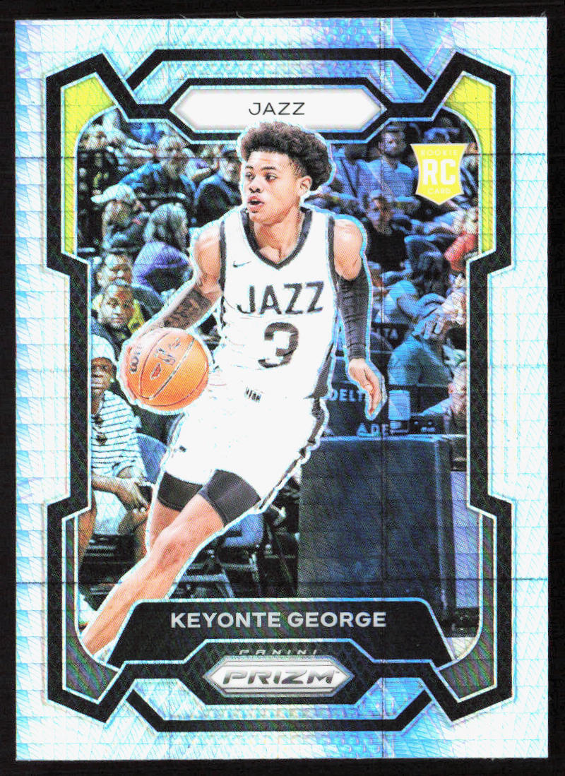 2023-24 Panini Prizm Keyonte George Hyper Rookie Card RC #127 Utah Jazz
