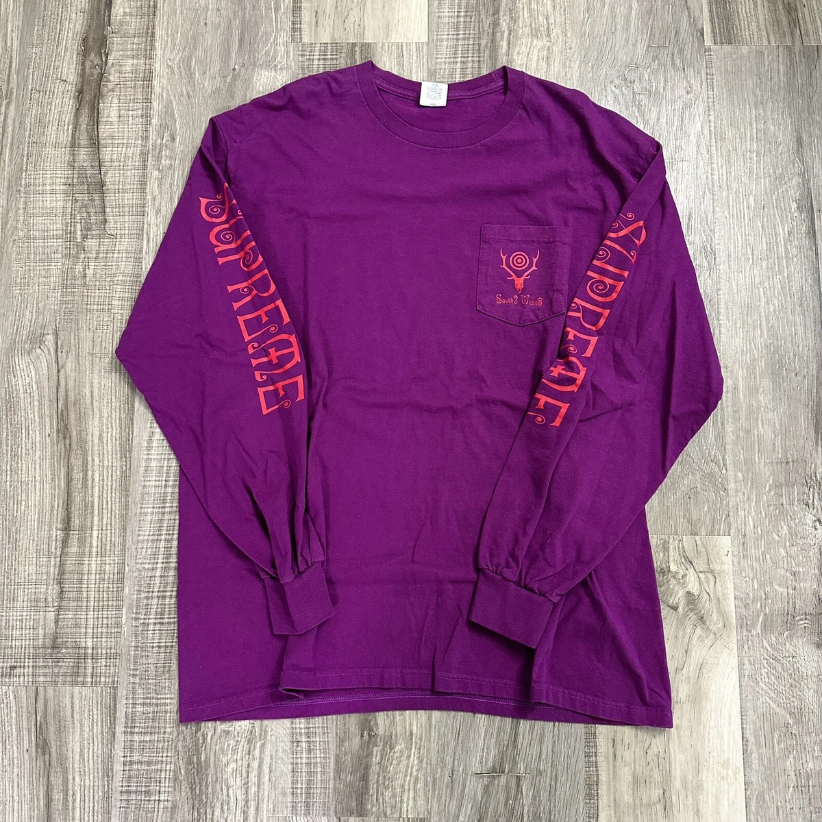 Supreme South2 West8 Long Sleeve Tee - Purple - Men’s Size XL - Brand New