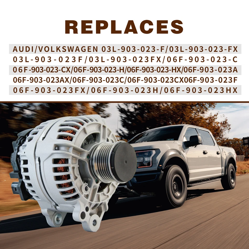 Alternator for 2005-2015 VW Beetle EOS Golf R Jetta Passat Audi A3 Quattro 11149 Foto 2 de 4