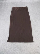Dolan By Anthropologie Skirt Womens Xs Brown Ribbed Lightweight Midi NEW *