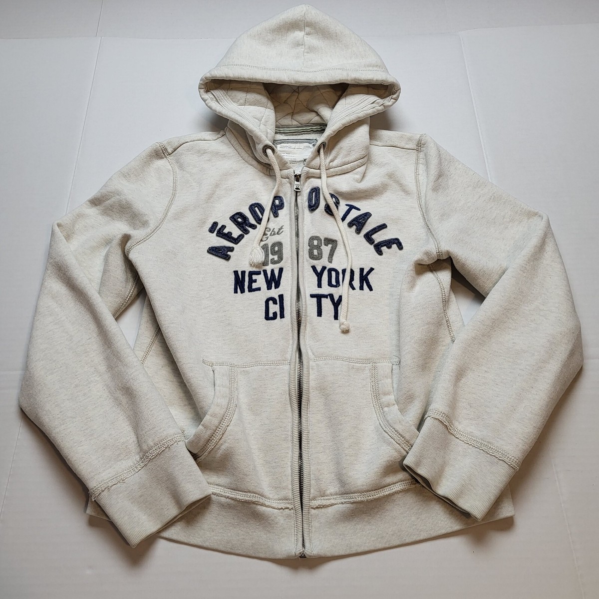 Aeropostale Sweatshirt Girls XL Hoodie Full Zipper Beige #48 | eBay