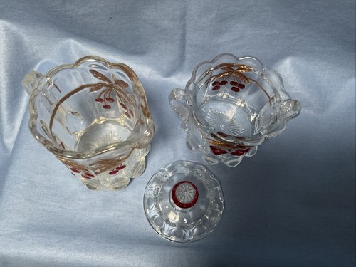 Northwood Cherry & Cable Creamer & Sugar Bowl - Picture 4 of 5