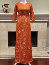 Ao Dai Vietnamese with Pants. Ao D i G  m Th i Tu  n Size M B 34.5, W 23.5 Inches