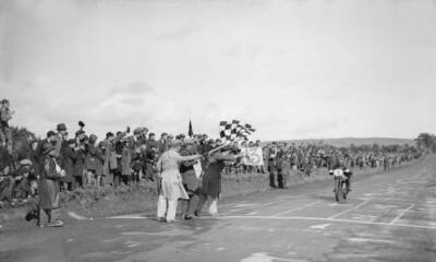 Irish Motorcycling Champion Stanley Woods Wins The Ulster Gp Old Photo