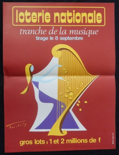 AFFICHE ANCIENNE ORIGINALE RUGBY FFR 1953 Joé BRIDGE ST FLORENT 18 Gerzat 63 03 Zadc