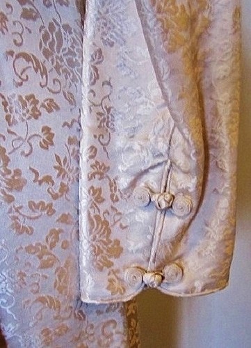 BRAND NEW J. PETERMAN PURE SILK CREAM IVORY MATELASSE ASIAN JACKET COAT DRESS 10 - Picture 7 of 8