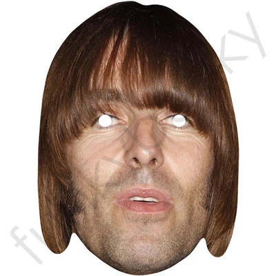 FUNKYBUNKY Liam Gallagher Celebrity Card Face Mask - Ready To Wear - Fancy Dress