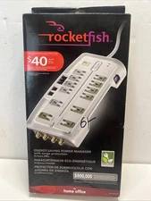 Rocketfish Energy Saving 12 Outlet Surge Protector and Power Manager Open Box