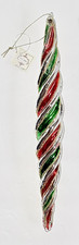 Mark Roberts Multicolored Swirl Icicle Glass 12" Christmas Ornament New