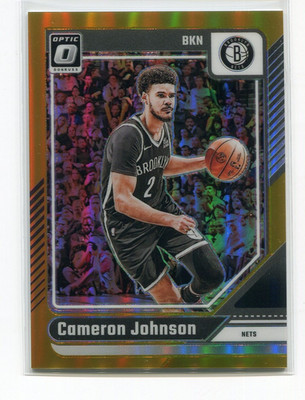 2024-25 Paniss Donruss Optic Cameron Johnson Gold /10 Brooklyn Nets Nuggets
