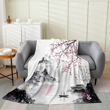Tema Ukiyoe Giapponese Tutte le Stagioni,Coperta Letto per Divano Divano Queen 90"x90" Che...