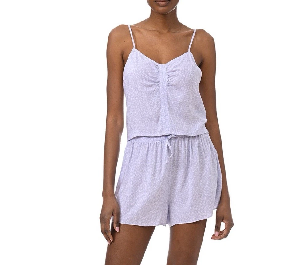 Espléndido para mujer 3 piezas Conjunto de bata, camiseta sin mangas y pantalones cortos para dormir talla M Foto 3 de 4