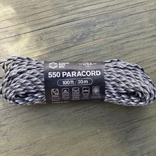 Atwood Rope MFG 7 Strand Core Parachute Cord Nylon Blue 100 ft Rated For 550 LBS