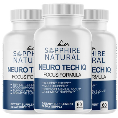 NeuroTech IQ Cognitive Formula Supplement - 3 Bottles 180 Capsules