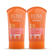 Lotus Herbals Safe Sun Sunscreen Cream - Breezy Berry SPF 20 PA  50g Pack Of 2