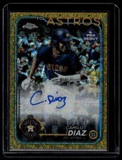 2024 Topps Pro Debut #PDC-182 Camilo Diaz Chrome Auto Gold Mini Diamond #/50