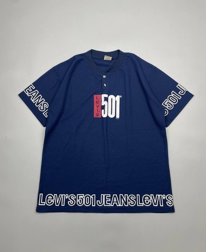 Levi's, Vintage 80s Levi's 501 Made in USA Waffle Thermal Henley Shirt