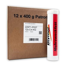Divinol Fettkartusche | Mehrzweckfett 2 | 12 St. | 400g | Fett | Schmierfett |