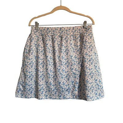 Pickleball Tennis Activewear Court Haley Skort Blue Diamond Print Size M