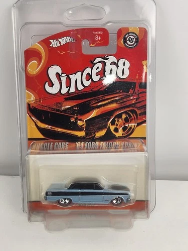 Hot Wheels 64 Ford Falcon Sprint Blue Redline Since 68 Muscle Cars #10 W Case