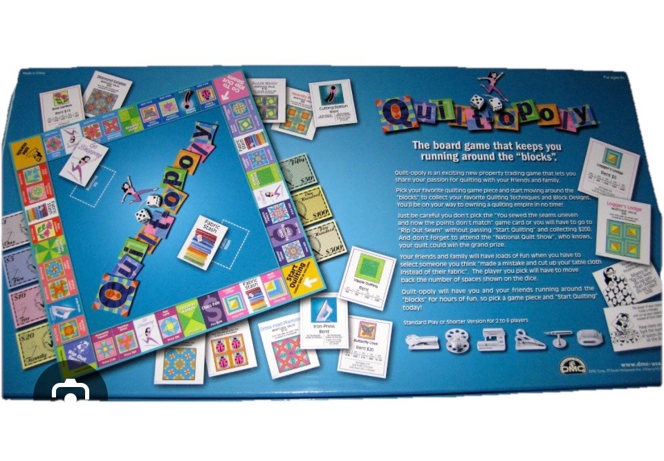 Quiltopoly Monopoly Sewing Quilting Version Board Game Quilters New Sealed