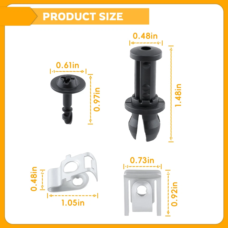 26 peças para Audi A4 A6 Quattro 95-23 motor sob a tampa clipes de proteção contra respingos parafuso - Imagem 2 de 4