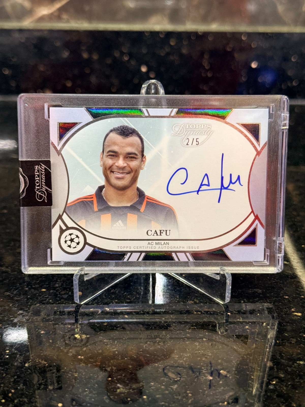 2024-25 Topps Dynasty UCC On-Card Black Auto Cafu 2/5