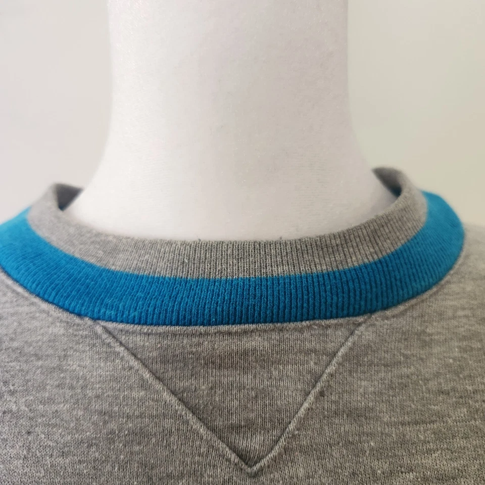 Sudadera De Colección Años 90 Talla Pequeña Mujer Colorblock Azul Rojo Gris Cuello Redondo Informal Foto 2 de 4