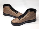 Coach High Line Khaki/Black Signature Men's High Top Sneakers-Asst Sz NWB CCN59