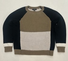 Weekend MaxMara Virgin Wool Sweater Pullover Size Medium Knitted Brown