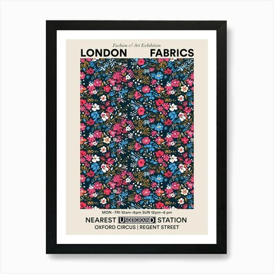 Poster Blossom Bounty London Stoff gerahmt Wandbild Poster Leinwanddruck Bild