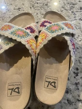 DIRTY LAUNDRY Crochet Knit Sandal Criss Cross Slide Platform Espadrille Women 10