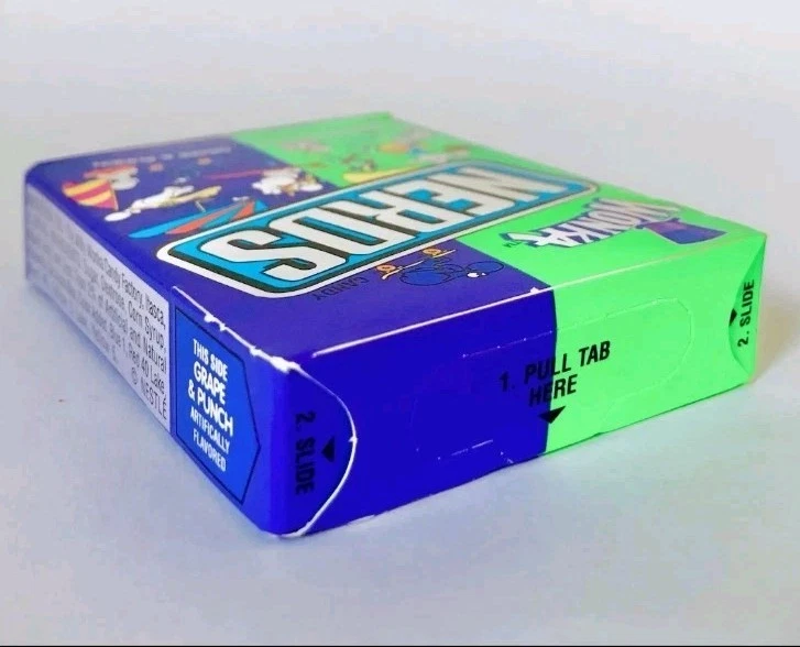 "Contenedor caja de dulces Willy Wonka NERDS 1999 vintage 3,5"" sandía uva" Foto 3 de 3