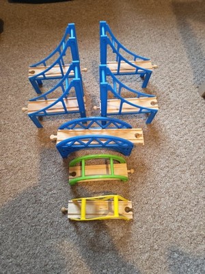 Holzeisenbahn Schienen Mix Brücken Brio kompatibel