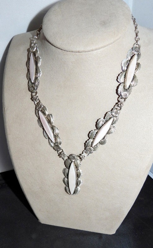 Gorgeous Sterling Silver and Rose Quartz Carol Felley Necklace southwestern 