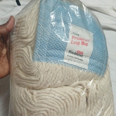 Piedmont X-Large PreShrunk Loop Mop Head White Blue Headband