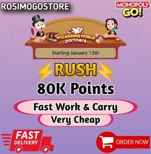 Pre Order Wizarding World Partner Event Monopoly Go  Rush  Carry 80K Points