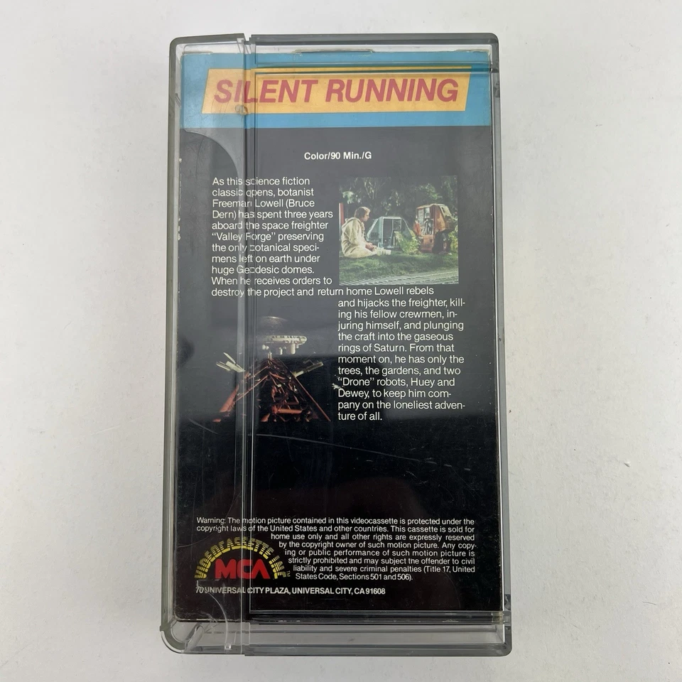 RARE Silent Running 1994 VHS Tape 1972 Sci-Fi Film Bruce Dern w/Clear storage - Image 2 of 4