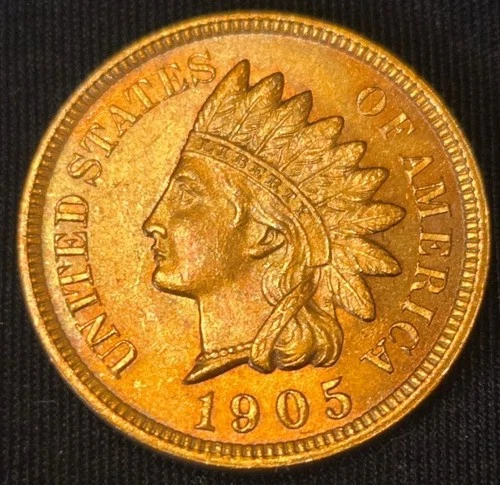 1905 Indian Head Cent - Uncirculated VERY RED - FREE SHIPPING