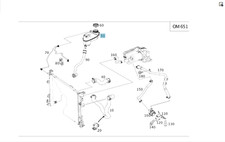 Mercedes-Benz  A2465000049 Expansion tank for engine cooling system CLA Shoot...
