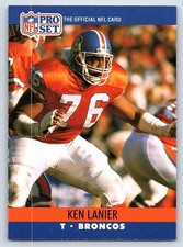Ken Lanier 1990 Pro Set #488 Denver Broncos RC
