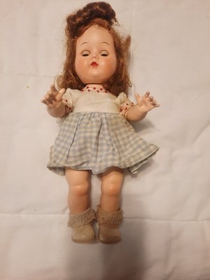 Arranbee Vintage Hard Plastic 11  Doll  W/Sleep eyes Fully Close When Laid Down
