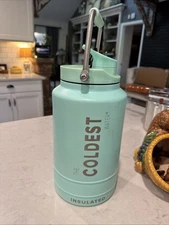The Coldest Water 128 Ounce Teal Used But Brand New Straw And Mouthpiece